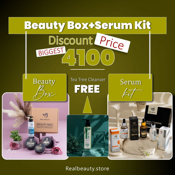 Beauty Box + Serum Kit with Free Tea Tree cleanser