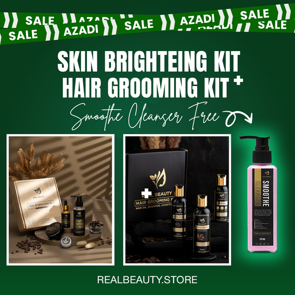 Skin Brightening Kit + Hair Grooming Kit With free Smoothe Cleanser