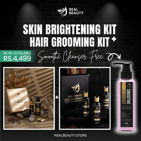 Skin Brightening Kit + Hair Grooming Kit With free Smoothe Cleanser